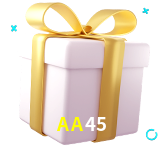 Receba seus bônus de boas-vindas no AA45