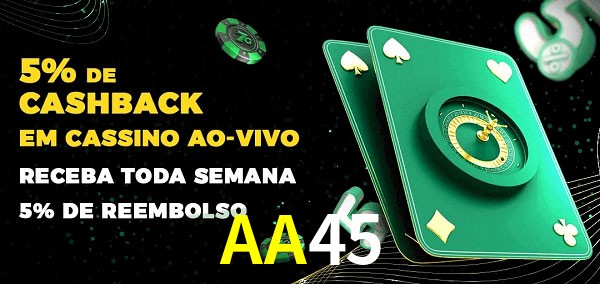 Promoções do cassino ao Vivo AA45